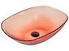 Countertop Basin MOENGO 540 x 360 mm Solid Surface Light Red