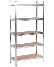 Garagenregal 2er Set XITTA 90 cm 180 cm Metall Silber_978801