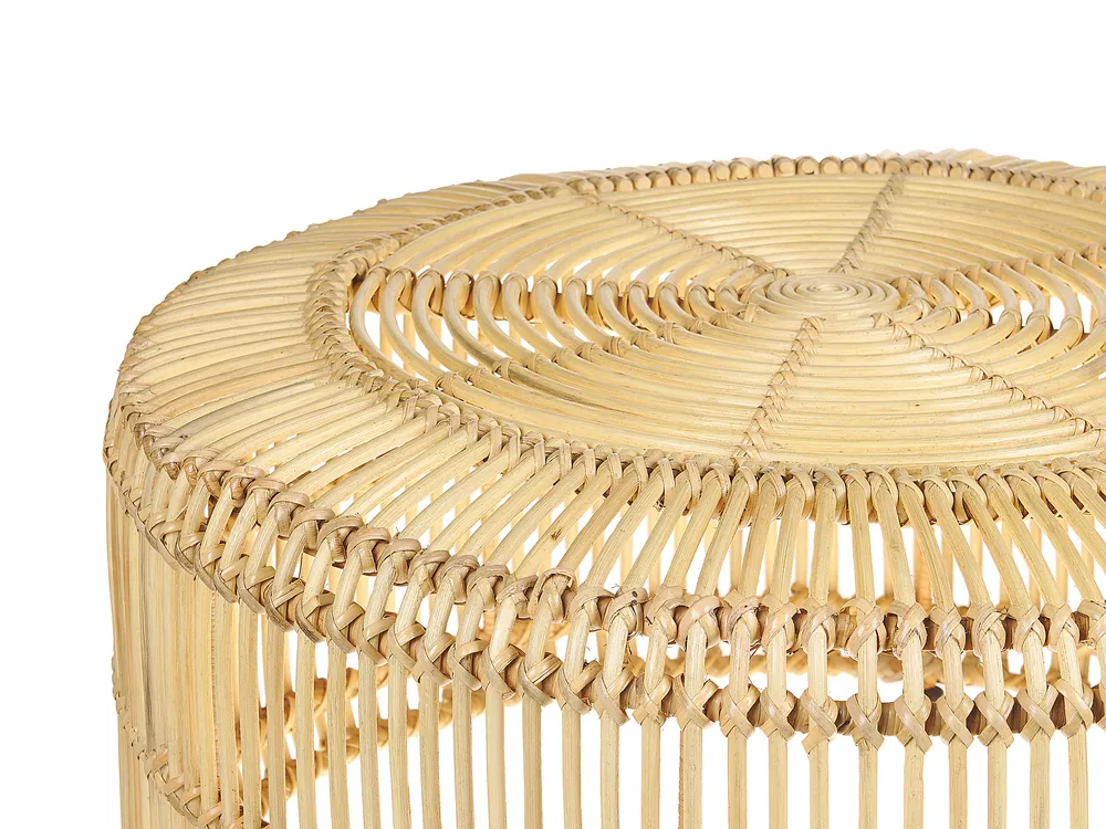 Coffee Table LIMNI Rattan Light Brown_793816
