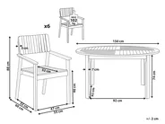 Gartenmöbel Set 6-Sitzer AGELLO Akazienholz Braun_924287
