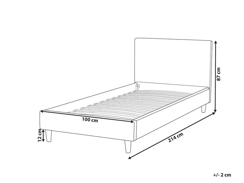 Bed Frame Cover Velvet FITOU 90 x 200 cm Light Blue_875822