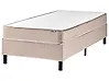 Boxspringbett ohne Kopfteil Stoff COUNTESS 90 x 200 cm Beige
