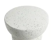 Beistelltisch FALIRO 37 cm 37 cm Terrazzo Optik Cremeweiß_1043469