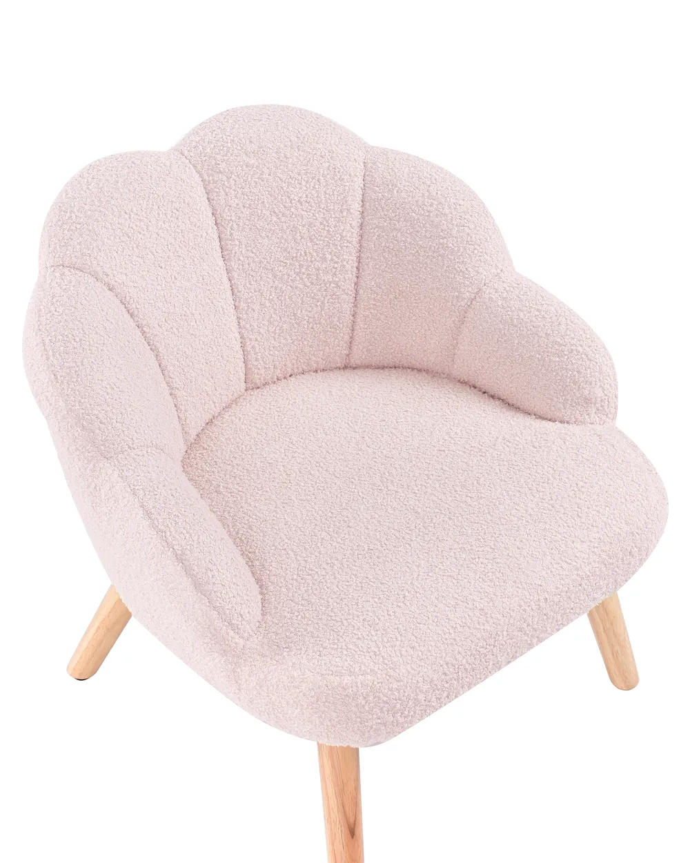 Kindersessel MILAND Bouclé Pastellrosa_989189