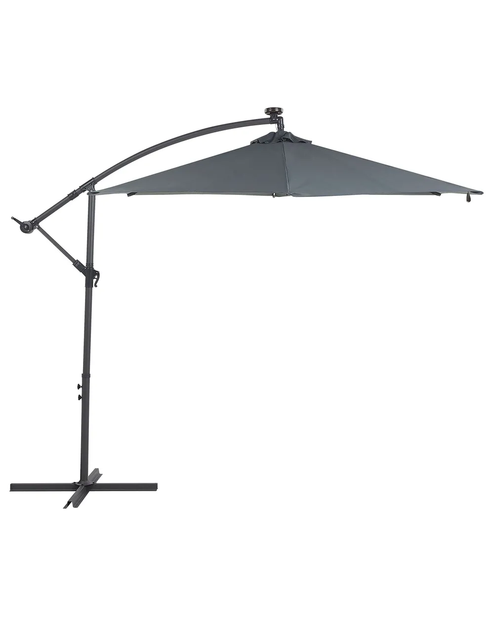 Ampelschirm LED 285 cm CORVAL Graphitgrau