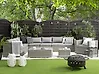 Lounge Set mit Tisch 8-Sitzer XXL modular Polyrattan Grau rechtsseitig