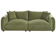 Sofa Set 5-Sitzer LUVOS Samtstoff Grün_972009