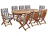 Gartenmöbel Set 8-Sitzer MAUI II inkl. Kissen Akazienholz Bunt