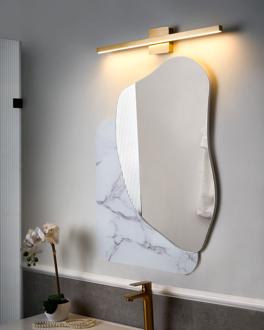 LED svetilka za slike/zrcala MARIZ Kovina Golden