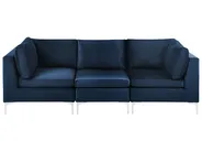 Modular Sofa 3 Seater EVJA Velvet Navy Blue_859678