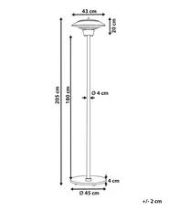 Freestanding Infrared Patio Heater ASKJA 1500 W Silver_815994