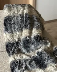 Kuscheldecke TAZA Stoff 180 x 220 cm Grau_1047133