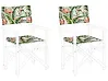Set of 2 Garden Chair Replacement Fabrics CINE Pink