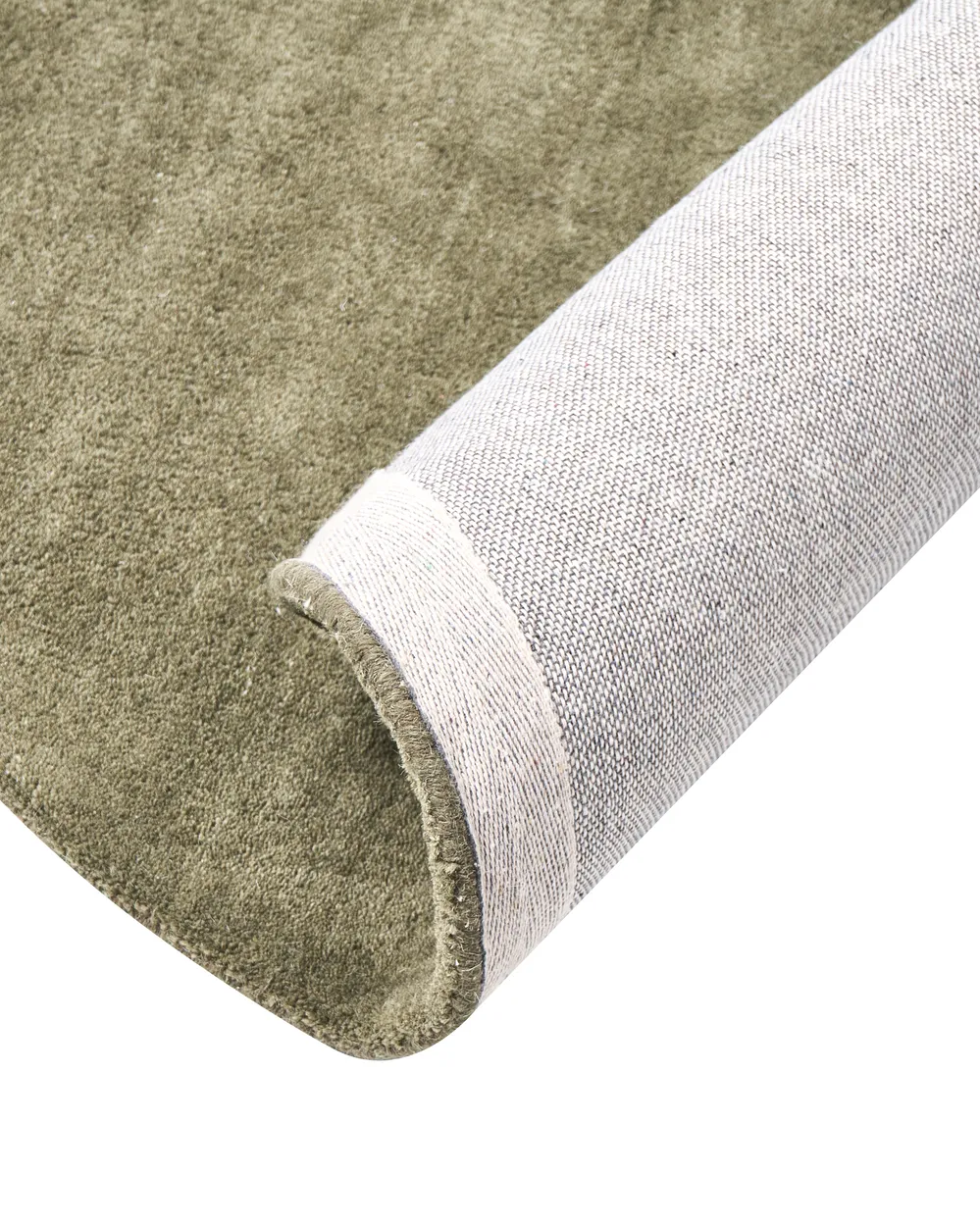 Rug VASCO Olive Green ø 140 cm Wool_1068677