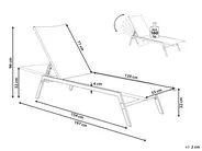 Sonnenliege NOLI mit Relaxfunktion Metall Schwarz_752479