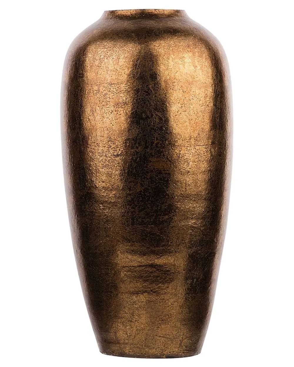 Dekovase LORCA 48 cm Keramik Goldbraun