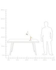 Schreibtischlampe PECKOS verstellbar Metall Weiß_823977