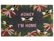 Coir Doormat Bee Pattern 45 x 75 cm Multicolour INIGOK_1051035
