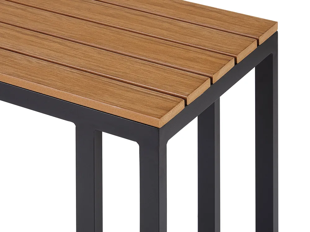 Garten Ecksofa mit Tisch 5-Sitzer MESSINA Metall Schwarz linksseitig_769446
