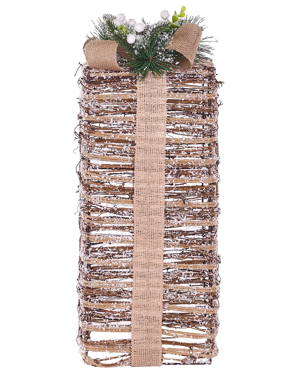 Weihnachtsdekoration 3er Set LED VALKAMA 54/45/30 cm Weihnachtsgeschenke Braun_1179480