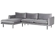 Ecksofa VINTERBRO Samtstoff Grau rechtsseitig_1183013