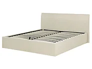 Ottoman Bed ORBEY Fabric Light Beige 160 x 200 cm (EU King Size)_743842