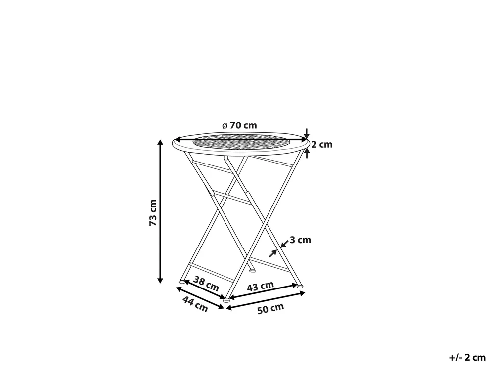 Outdoor Bistrotisch BIVIO 70 cm 70 cm Metall Hellgrün_806693