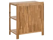 Outdoor-Küche 3er Set mit Spüle VENOSA Braun / Schwarz Akazienholz_984632