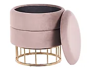 Storage Pouffe ELGIN Velvet Taupe_1186283