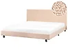 Bett mit Lattenrost Bouclé ALBI 180 x 200 cm Beige