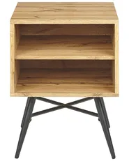 Bedside Table LUBOCK Light Brown_860476