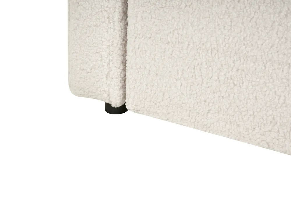Trundle Bed Boucle ALBIAC 90 x 200 cm (EU Single) White_1021955