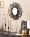 Wandspiegel TAGOLU 60 cm 60 cm Rattan Schwarz