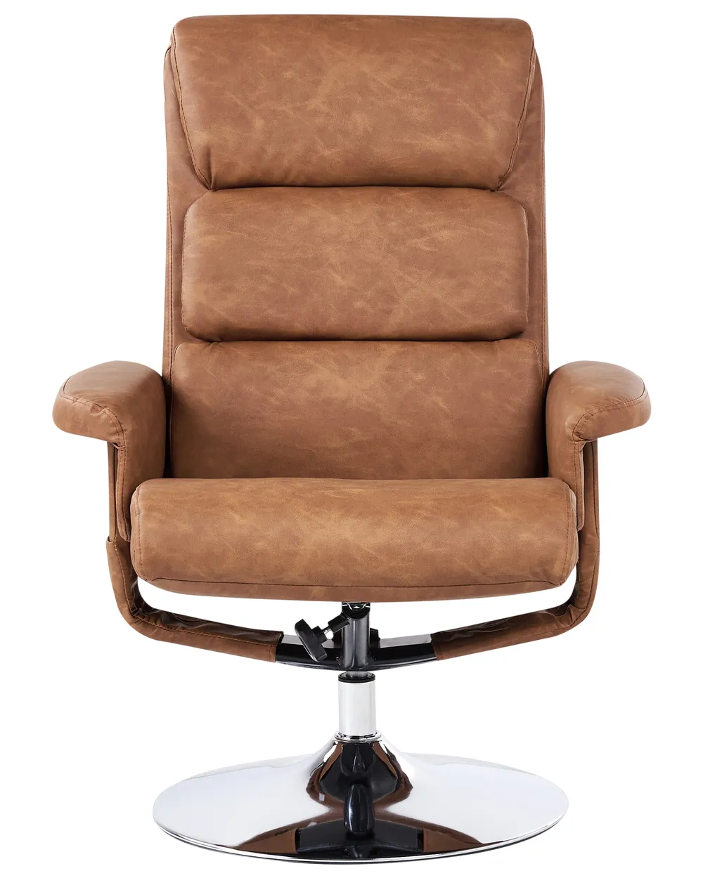 Massage Chair LEGEND with Footstool Faux Leather Brown_963836