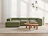 Modul Ecksofa 4-Sitzer ARDAL Cord Grün rechtsseitig