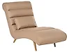 Chaiselongue RIVES Kunstleder Hellbraun