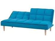 Sofa Bed 3 Seater SILJAN Fabric Sea Blue_702043