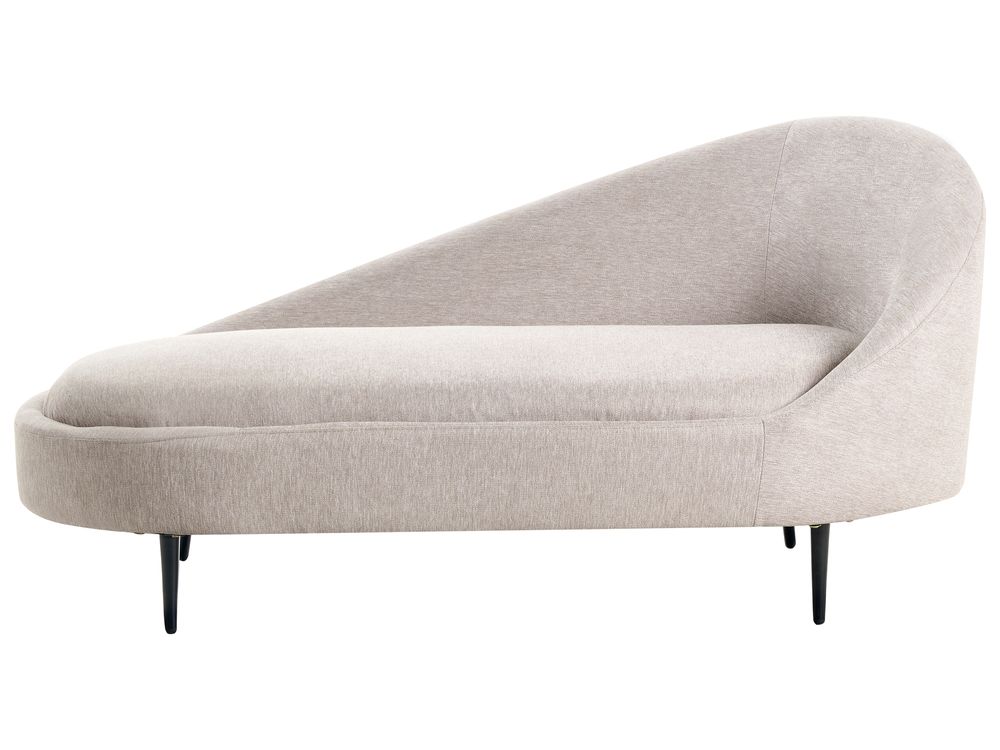 Right-Hand Chaise Longue VALREAS Fabric Taupe