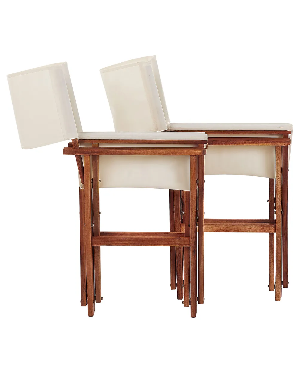 Set of 2 Garden Chairs CINE Acacia Wood Dark Green_819086