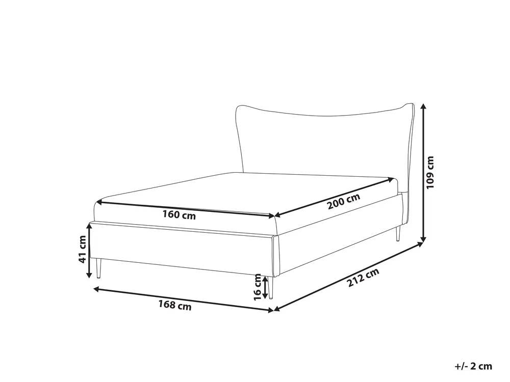Bett mit Lattenrost Samtstoff CHALEIX 160 x 200 cm Hellgrau_844559