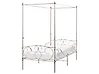 Himmelbett Metall SORMERY 90 x 200 cm Hellbeige