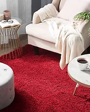 Shaggy Rug CIDE Red 140 x 200 cm_1182898