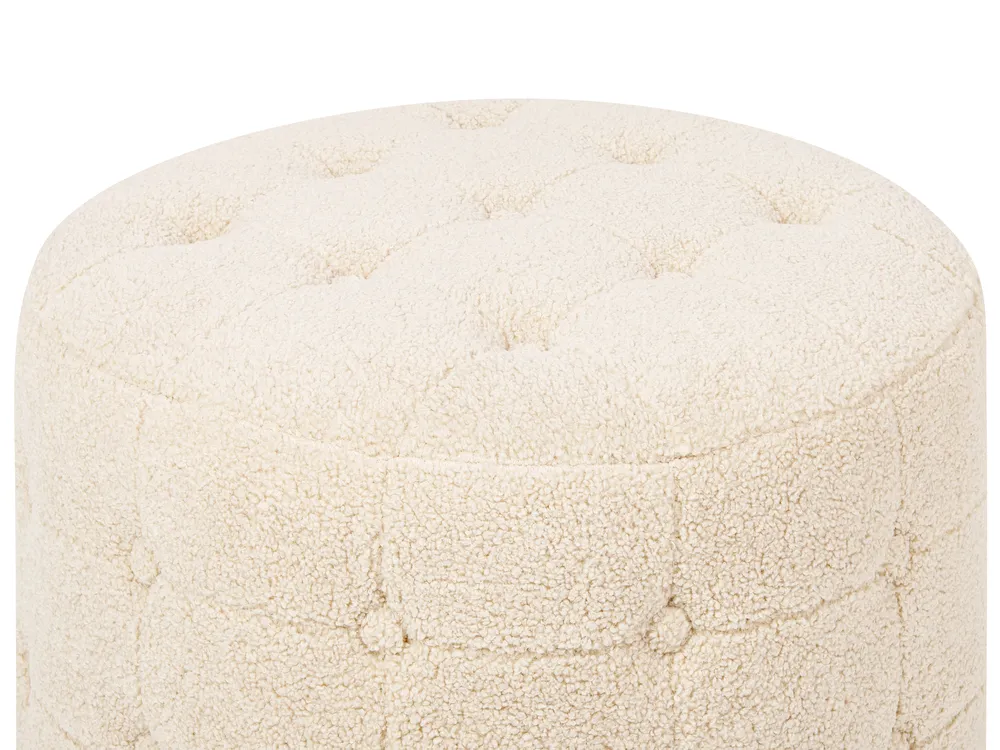 Pouf TAMPA Bouclé Beige_850190