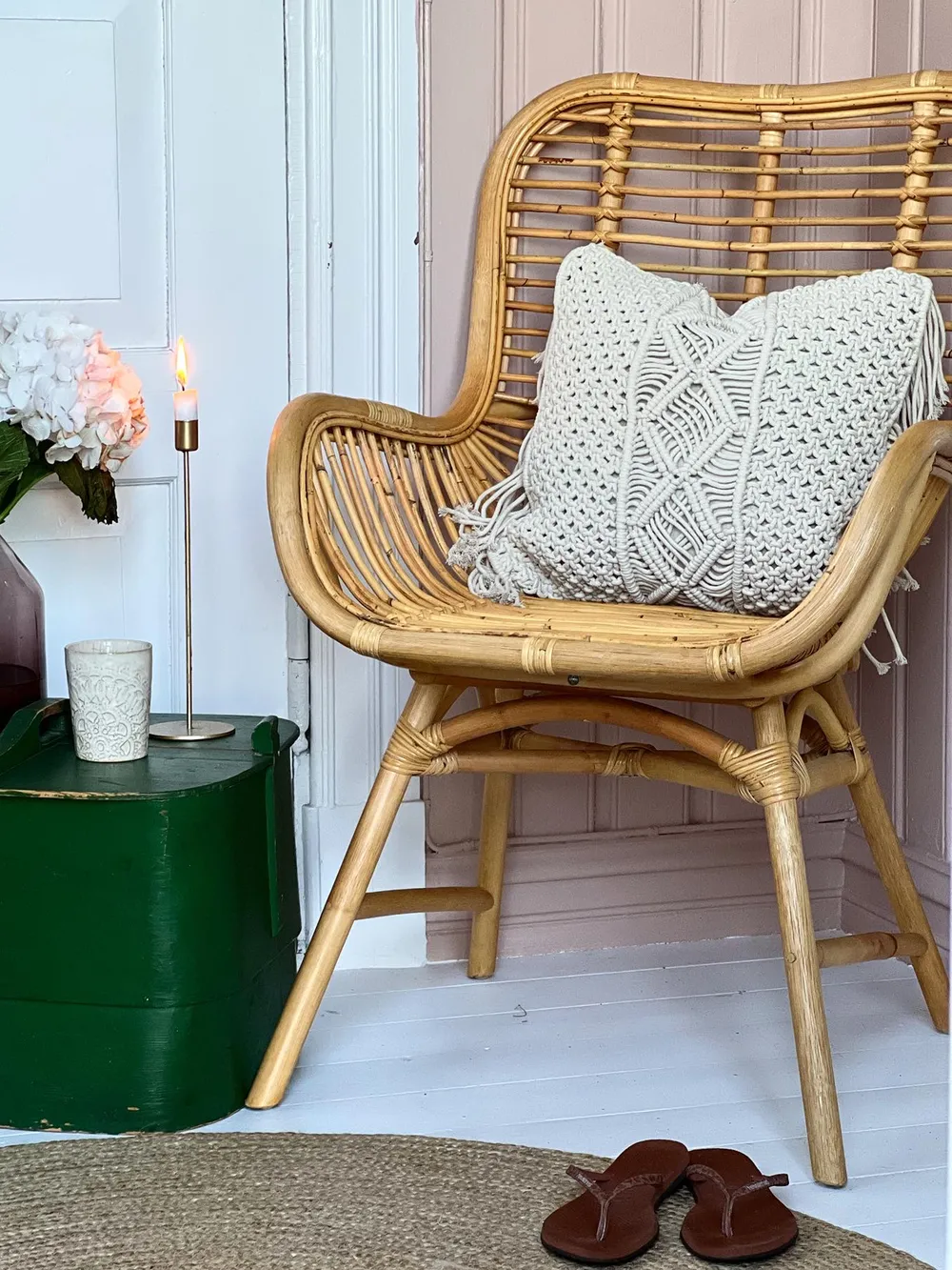 Set of 2 Decorative Cushions YORTAN 45 x 45 cm Cotton Light Beige Geometric Pattern_829101