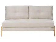 Sofa Bed 2 Seater EDLAND Fabric Light Beige_899455