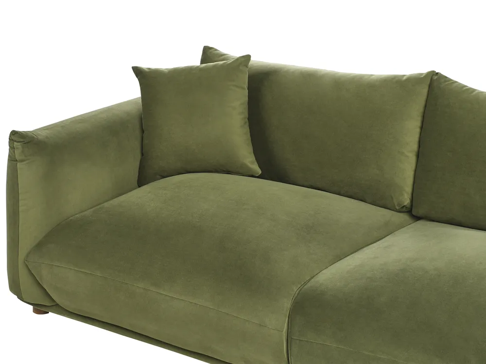 Sofa Set 5-Sitzer LUVOS Samtstoff Grün_972014