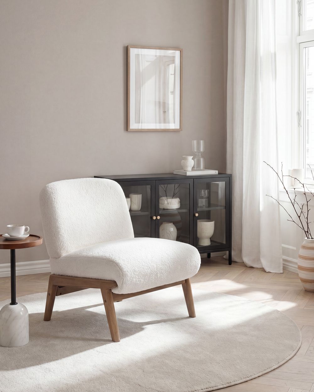 Armchair NIVA Boucle Off-White