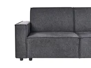Eckschlafsofa 3-Sitzer ROMEDAL II Stoff Graphitgrau linksseitig_971434