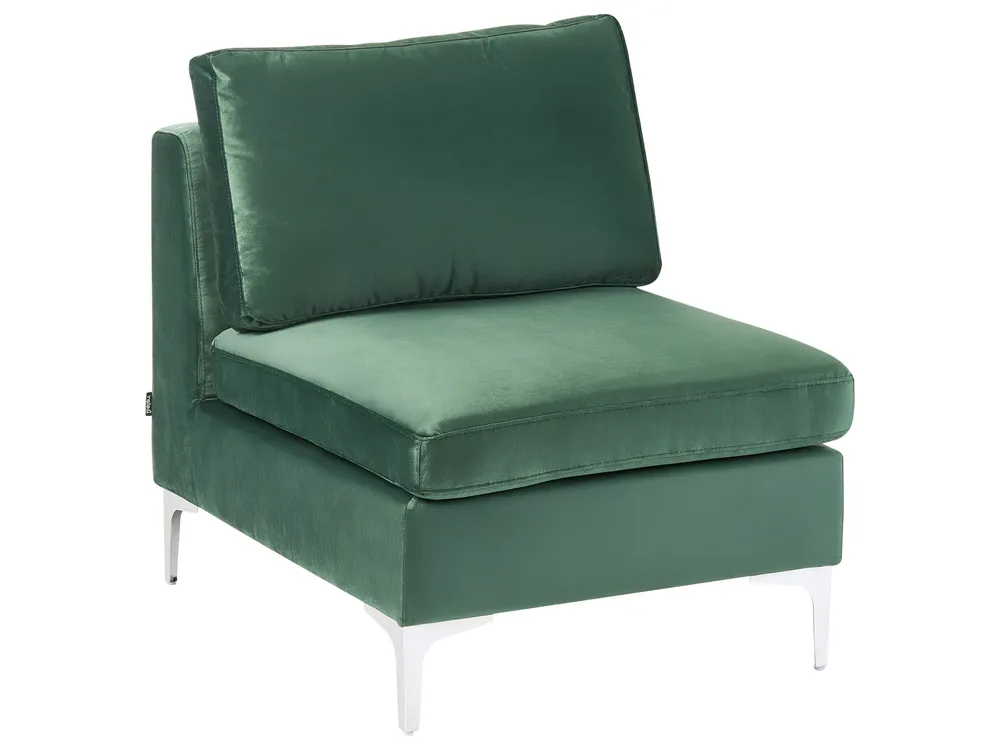 Modular U-Shape Sofa 6 Seater EVJA Velvet Green_789492