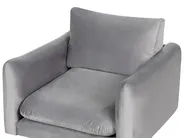 Living Room Set 5 Seater VINTERBRO with Ottoman Velvet Grey_900611